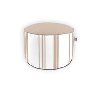 rucomfy Beige Ticking Stripe Indoor & Outdoor Pouffe Beige