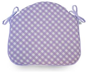 rucomfy Check Garden Chair Cushion - Lilac