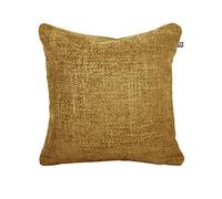 rucomfy Fibre-Filled - Chunky Weave Pillow For Home, Living Room Sofa Or Chair. Inner Included. Machine Washable. (45 x 45 cm, Mustard)