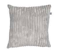 rucomfy Fibre-Filled Plush Cushion - Corduroy Cushions for Living Room, Lounge and Bedroom. Home Decor Accessories. Pre-filled with Fiber Inner. Machine Washable. 45cm x 45cm (Platinum Grey, 1 Pack)