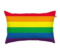 rucomfy Fibre-Filled - Rainbow Pride Pillow 60cm x 40cm Fibre Gay Pride Month LGBTQ Bolster Scatter Pillow Throw Filled Inner Included