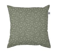 rucomfy Fibre-Filled - Rustic Botanicals Printed Cushion - Living Room, Bedroom, Lounge Home Decor Throw Filled with Fibre Inner - Machine Washable - 45 x 45cm (Moss Floral Silhouette)