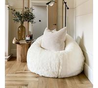 rucomfy Hygge Faux Fur Bean Bag - Natural