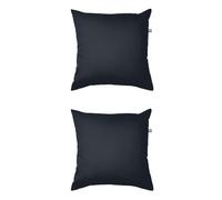rucomfy Indoor/Outdoor Cushion with Insert Filling - Accessories for Home and Garden Decor Scatter Pillow - Pre Filled with Fibre Inner - Water Resistant - 45 x 45cm (2, Navy Blue, 45cm x 45cm)
