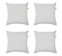 rucomfy Indoor/Outdoor Cushion with Insert Filling - Accessories for Home and Garden Decor Scatter Pillow - Pre Filled with Fibre Inner - Water Resistant - 45 x 45cm (4, Platinum Grey, 45cm x 45cm)