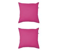 rucomfy Indoor/Outdoor Cushion with Insert Filling - Accessories for Home and Garden Decor Scatter Pillow - Pre Filled with Fibre Inner - Water Resistant - 45 x 45cm (2, Cerise Pink, 45cm x 45cm)
