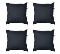 rucomfy Indoor/Outdoor Cushion with Insert Filling - Accessories for Home and Garden Decor Scatter Pillow - Pre Filled with Fibre Inner - Water Resistant - 45 x 45cm (4, Navy Blue, 45cm x 45cm)