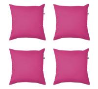 rucomfy Indoor/Outdoor Cushion with Insert Filling - Accessories for Home and Garden Decor Scatter Pillow - Pre Filled with Fibre Inner - Water Resistant - 45 x 45cm (4, Cerise Pink, 45cm x 45cm)