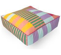 rucomfy Indoor Outdoor Square Floor Cushion - Block Print