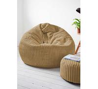 rucomfy Jumbo Cord Slouchbag Beanbag Caramel