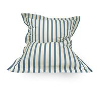 rucomfy Kids Stripe Out Squarbie Bean Bag- Blue