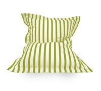 rucomfy Kids Stripe Out Squarbie Bean Bag- Green