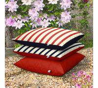 rucomfy Stripe Indoor Outdoor Bean Bag - Red