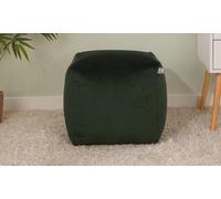 rucomfy Velvet Cube Footstool: Velvet - Emerald