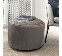 rucomfy Velvet Pouffe - Grey