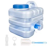RUCUDIM 5L Camping Water Canister, Water Container with Tap, Plastic Water Canister, Portable Drinking Water Canister, Water Tank for Camping with Handles, Water Tank for Hiking, Camping, Picnic