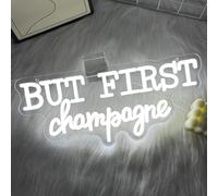 RuCvixkt But First Champagne LED Neon Sign-Champagne Cheers Neon Signs for Wall Decor,Adjustable Bright Champagne Light Up Sign for Home Bar,Party, Man Cave, Pub,Birthdays,Graduations,Christmas Gifts