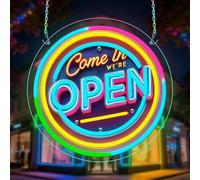 RuCvixkt Come in We’re Open Neon Sign,LED Neon Open Signs for Shop Store Bar Club Pub,Light Up Open Sign for Business,Great Decor for Party Wall Window Stores Coffee, Hotel