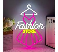RuCvixkt Fashion Store Clothes Neon Sign for Wall Decoration, LED Light USB Powered Neon Light for Woman Clothing Shop Boutique Shopping Room Decor
