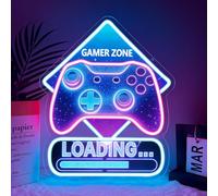 RuCvixkt Gamer Zone Neon Sign, Game LED Signs Gamer Neon Light and USB Powered Light up Game Signs for Gaming Zone Video Room Boy Bedroom Wall Decor