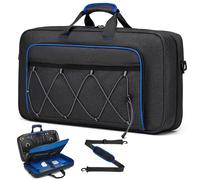 RUCYEN DJ Bag for DDJ-FLX4/DDJ 400/DDJ REV1, Padded DJ Controller Crossbody Bag with 4 Pockets, for 15.6 Inch Laptop, Cables, DJ Mixer Case with Adjustable Shoulder Strap for DJ Equipment