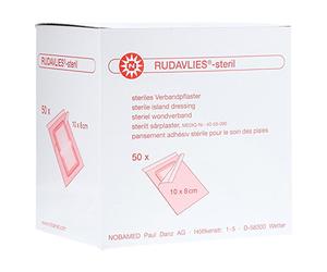 Rudavlies sterile wound plaster, 10 cm x 8 cm, 50 pieces
