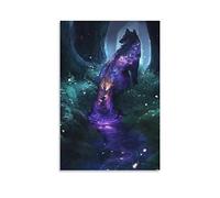 Rudd Magical Wolves Mythical Creatures Poster Decorative Painting Canvas Wall Posters And Art Picture Print Modern Family Bedroom Decor Posters 16x24inch(40x60cm)