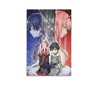 Rudd Zero Two DARLING in The FRANXX Poster Wall Art Print, Retro Aesthetic Room Decor Painting Canvas Posters for Home And Office Decorations 12x18inch(30x45cm)