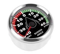 Rudder Angle Gauge, Ip67 Waterproof And Dustproof Marine Rudder Angle Indicator Gauge 85Mm/3.4In with Reverse Connection Protection for Boat for Vessel Yacht(Black)
