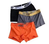 RUDDOG Boxer Shorts Men 3Pack/Boxer Mens Underwear Boxershorts Man Cotton Underpants Breathable Men Boxers Comfortable Elastic Male Pantie-Khaki,Xxxl 70-80Kg