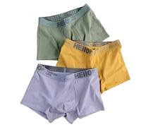 RUDDOG Boxer Shorts Men 3Pack/Boxer Mens Underwear Boxershorts Man Cotton Underpants Breathable Men Boxers Comfortable Elastic Male Pantie-Gold,Xl 50-60Kg