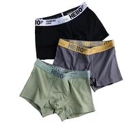 RUDDOG Boxer Shorts Men 3Pack/Boxer Mens Underwear Boxershorts Man Cotton Underpants Breathable Men Boxers Comfortable Elastic Male Pantie-Beige,Xxl 60-70Kg
