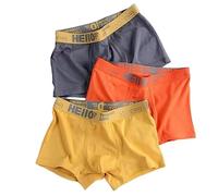 RUDDOG Boxer Shorts Men 3Pack/Boxer Mens Underwear Boxershorts Man Cotton Underpants Breathable Men Boxers Comfortable Elastic Male Pantie-Green,Xxl 60-70Kg