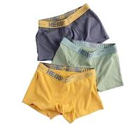 RUDDOG Boxer Shorts Men 3Pack/Boxer Mens Underwear Boxershorts Man Cotton Underpants Breathable Men Boxers Comfortable Elastic Male Pantie-Dark Grey,Xl 50-60Kg