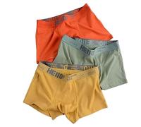 RUDDOG Boxer Shorts Men 3Pack/Boxer Mens Underwear Boxershorts Man Cotton Underpants Breathable Men Boxers Comfortable Elastic Male Pantie-Gray,4Xl 80-90Kg