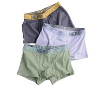 RUDDOG Boxer Shorts Men 3Pack/Boxer Mens Underwear Boxershorts Man Cotton Underpants Breathable Men Boxers Comfortable Elastic Male Pantie-Army Green,Xxl 60-70Kg