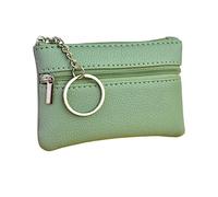 RUDDOG Coin Purse 2Pc/Women Men Kids Mini Wallet Ladies Double Zipper Coin Purse Small Coin Credit Card Key Ring Wallet-C-Green