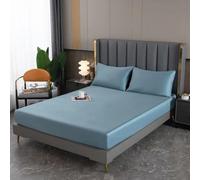 RUDDOG Natural Mulberry Silk Fitted Sheet Mattress Cover Queen King Size Customized Size Luxury Silk Bedding Sheets