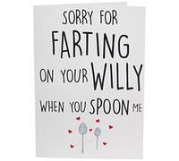 Rude Anniversary Card Husband Funny Spooning Card Sorry Farting Willy Boyfriend Valentines Birthday Christmas Banter Joke Laughter PC375