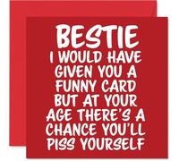 Rude Bestie Birthday Card, P*ss Yourself