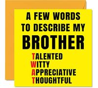 Rude Birthday Cards for Brother, Few Words Describe Tw*t