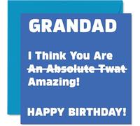 Rude Birthday Cards for Grandad, Absolute Tw*t
