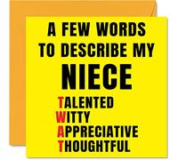Rude Birthday Cards for Niece, Few Words Describe Tw*t
