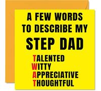 Rude Birthday Cards for Step Dad, Few Words Describe Tw*t