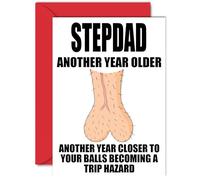Rude Birthday Cards for Step-Dad, Trip Hazard