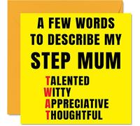 Rude Birthday Cards for Step Mum, Few Words Describe Tw*t