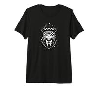 Rude Cat Checker Shades Ska Premium T-Shirt