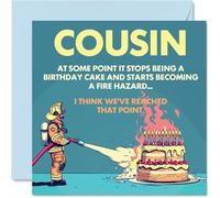 Rude Cousin Birthday Card, Fire Hazard