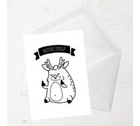 Rude Dolf Greetings Card - Large Card