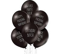 Rude Funny Birthday Balloons - Pack of 12, For Him & Her - Perfect Party Decorations (For her)